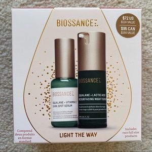 BRAND NEW Biossance Squalene Lactic Acid& Vitamin C Serum Set